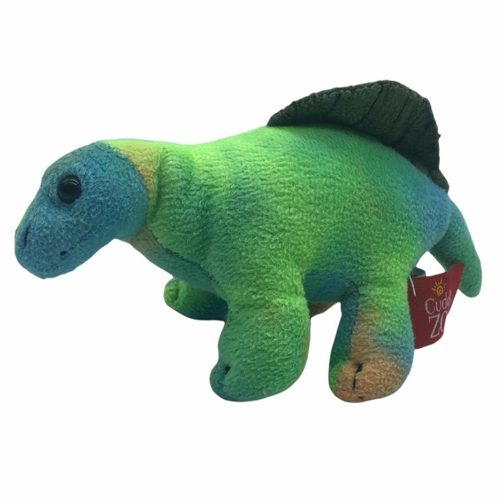 Cuddle‎ Zoo dinosaur plush green blue stuffed animal WowToyz 4" x 7" toy